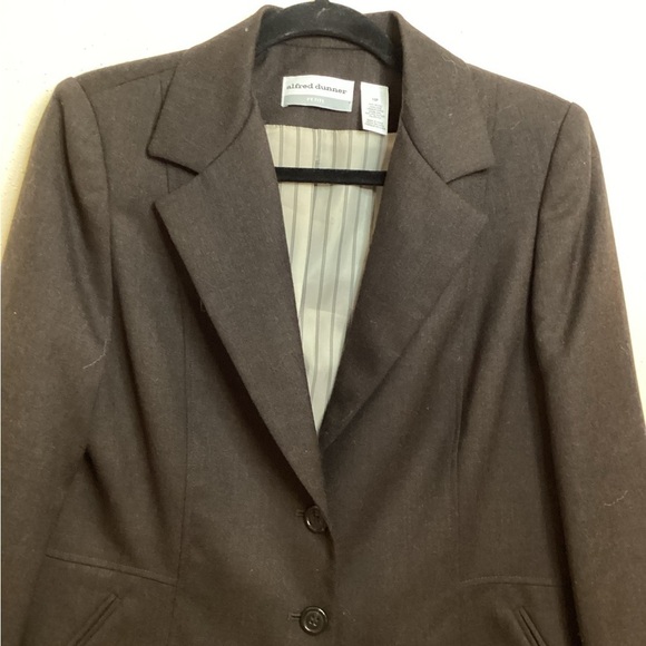 Alfred Dunner 100%Wool Brown Blazer - Picture 2 of 8